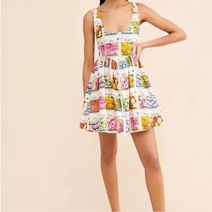 Tyler Mcgillivary Seed Packet dress size small Floral Print Sleeveless Dress
